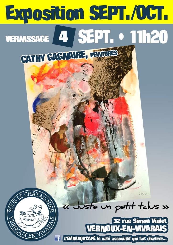 Affiche exposition de Cathy Gagnaire à Vernoux en vivarais